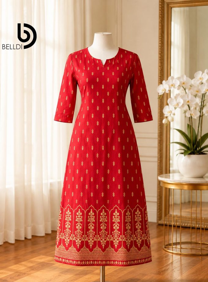 GOLD PRINTED KURUTHA TOP