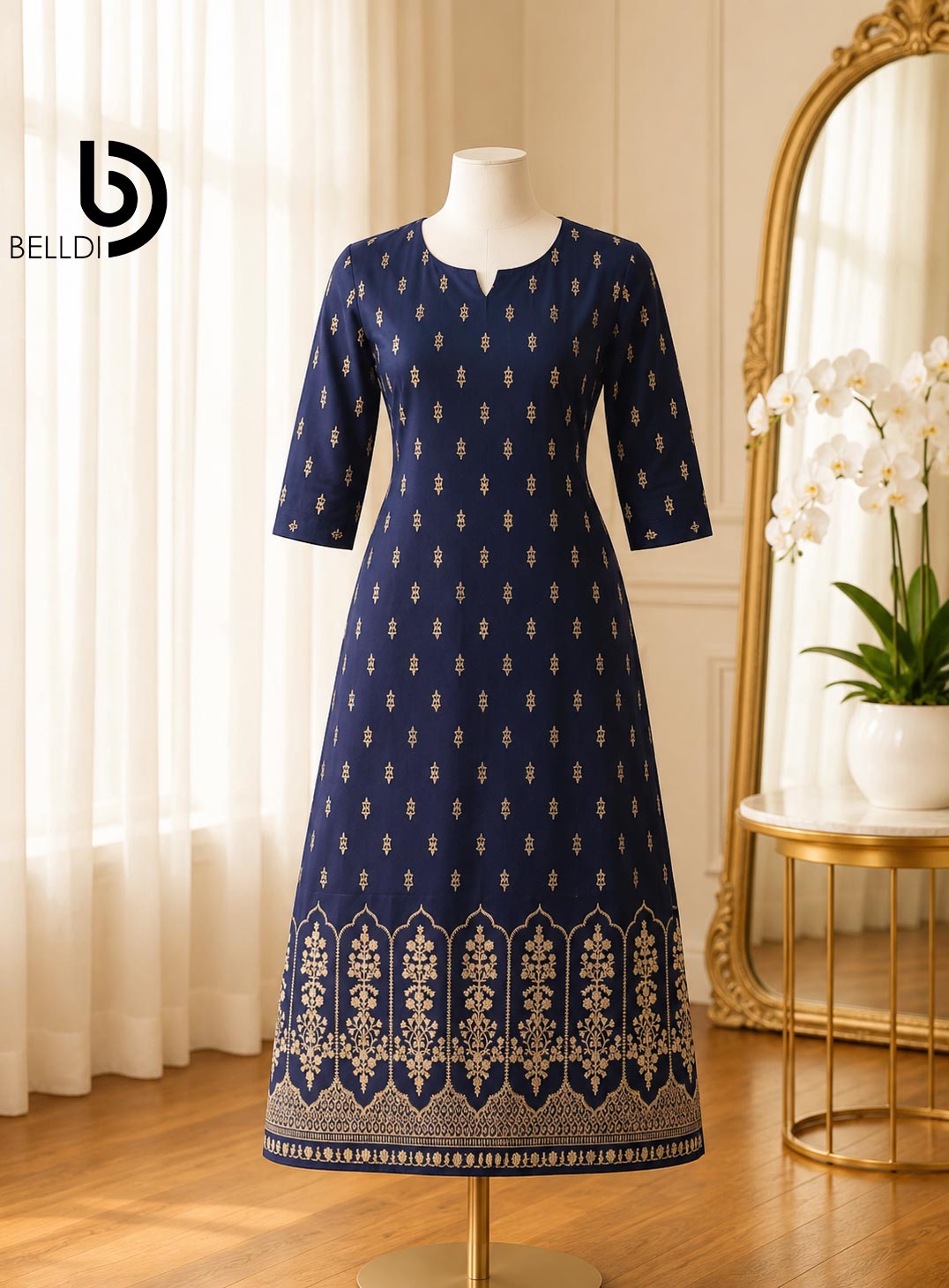 GOLD PRINTED KURUTHA TOP