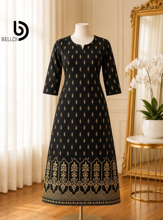 GOLD PRINTED KURUTHA TOP