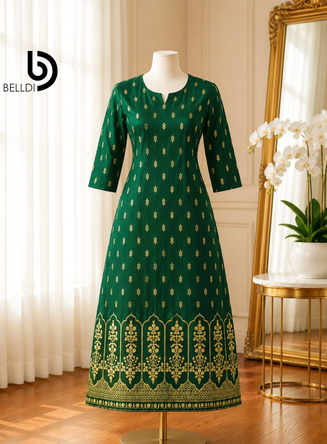 GOLD PRINTED KURUTHA TOP