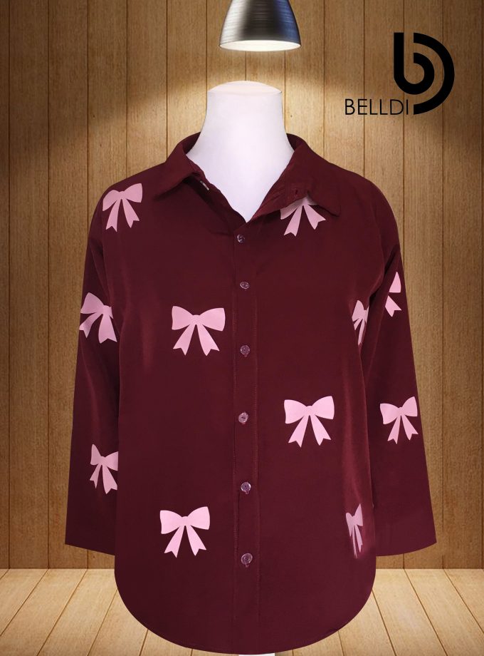 PRINTED LONG SLEEVE BLOUSE