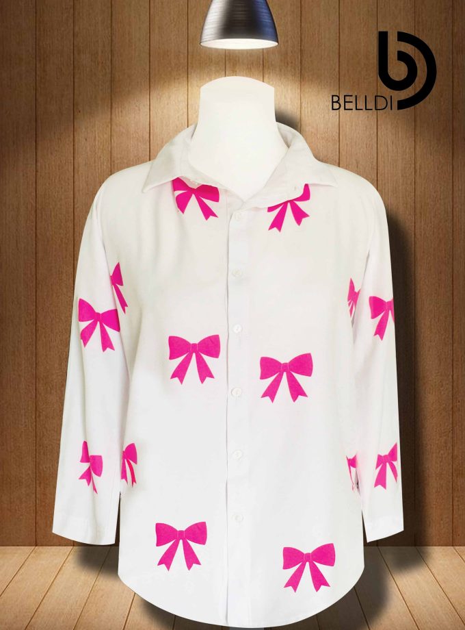 PRINTED LONG SLEEVE BLOUSE