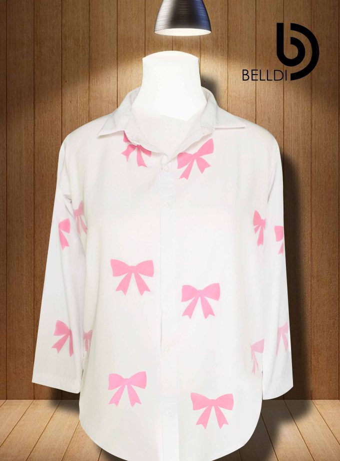 PRINTED LONG SLEEVE BLOUSE