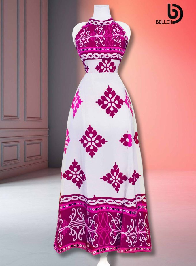 HIGHT NECK HALTER LONG DRESS