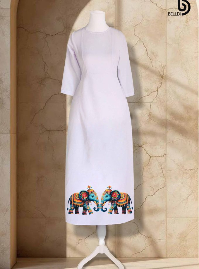 PRINTED LONG KURUTHA TOP