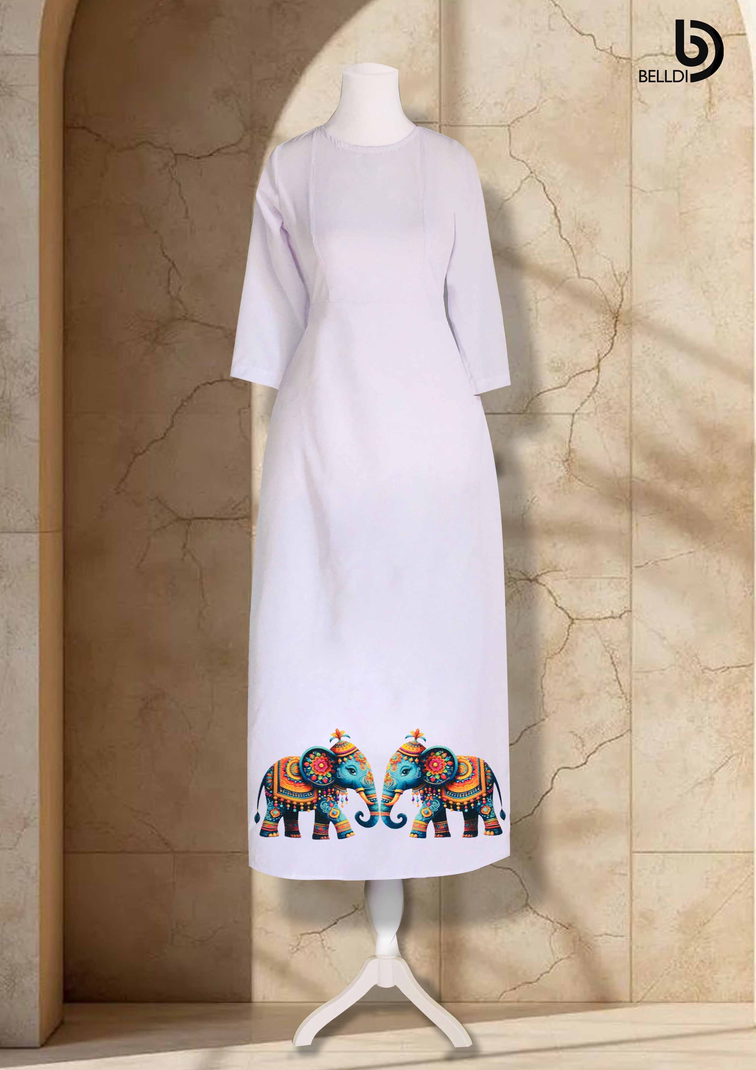 PRINTED LONG KURUTHA TOP