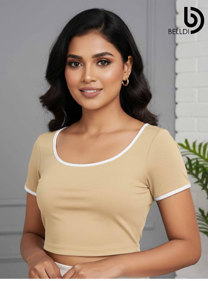 SHORT SLEEVE  CROP TOP