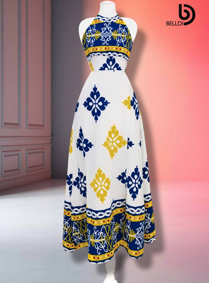 HIGHT NECK HALTER LONG DRESS