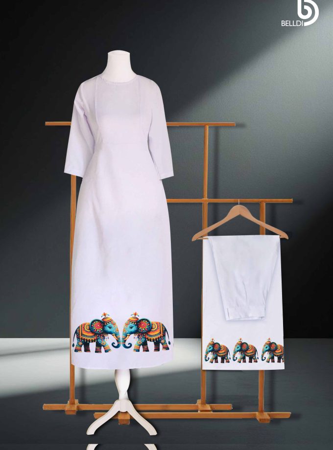 PRINTED LONG KURUTHA SET