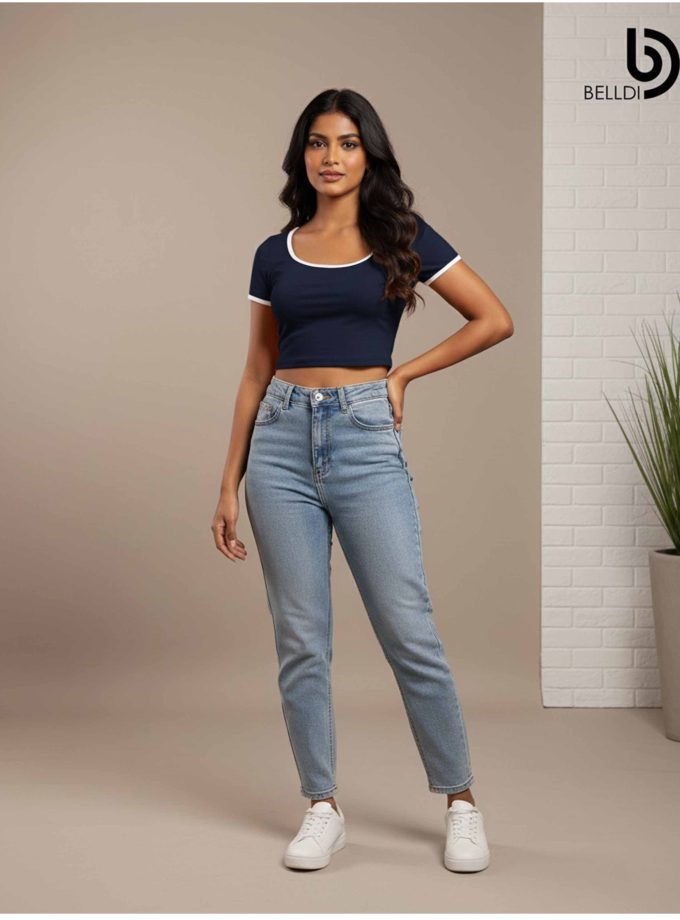SHORT SLEEVE  CROP TOP