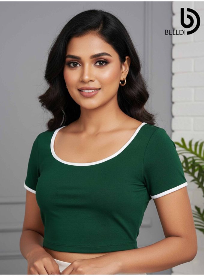 SHORT SLEEVE  CROP TOP