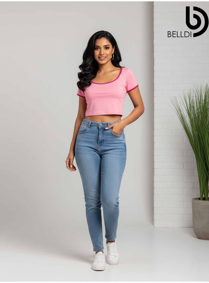 SHORT SLEEVE CROP TOP