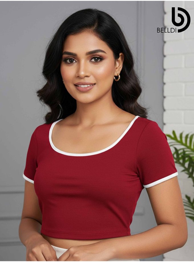 SHORT SLEEVE  CROP TOP