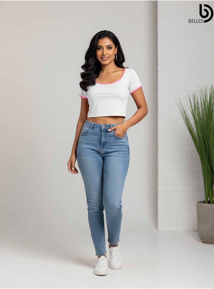 SHORT SLEEVE  CROP TOP