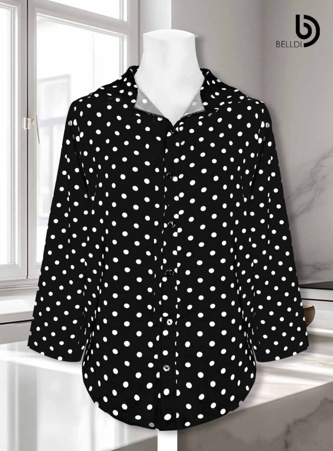 LONG SLEEVE FRONT OPENED BLOUSE