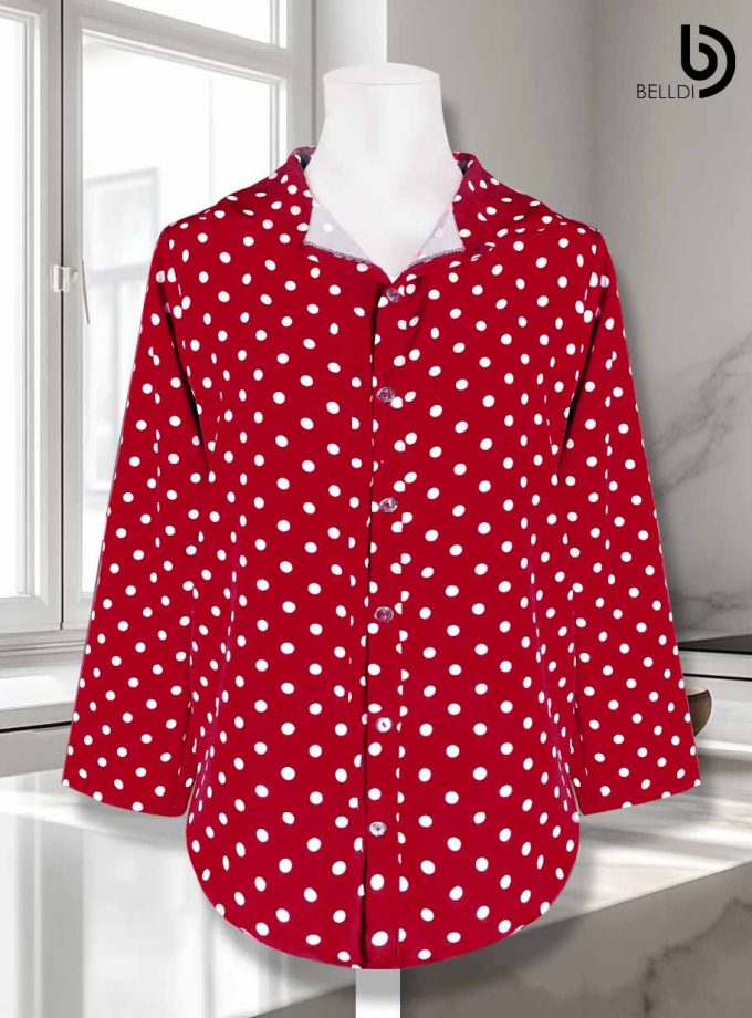 LONG SLEEVE FRONT OPENED BLOUSE