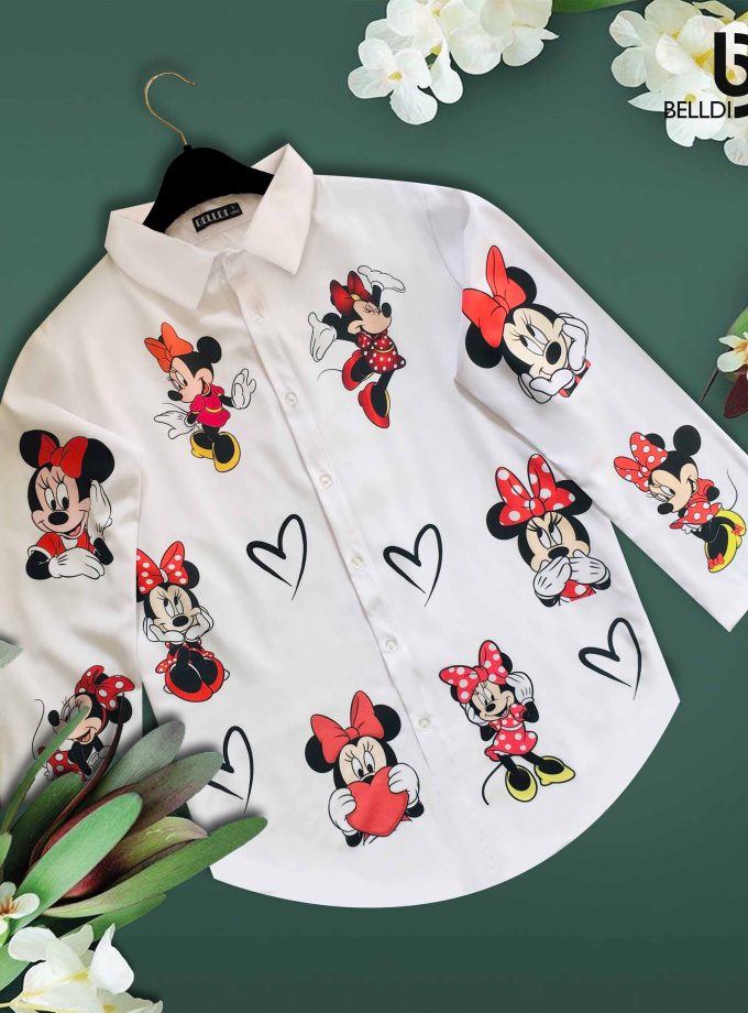 PRINTED LONG SLEEVE BLOUSE