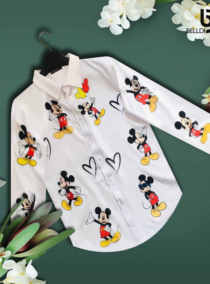 PRINTED LONG SLEEVE BLOUSE