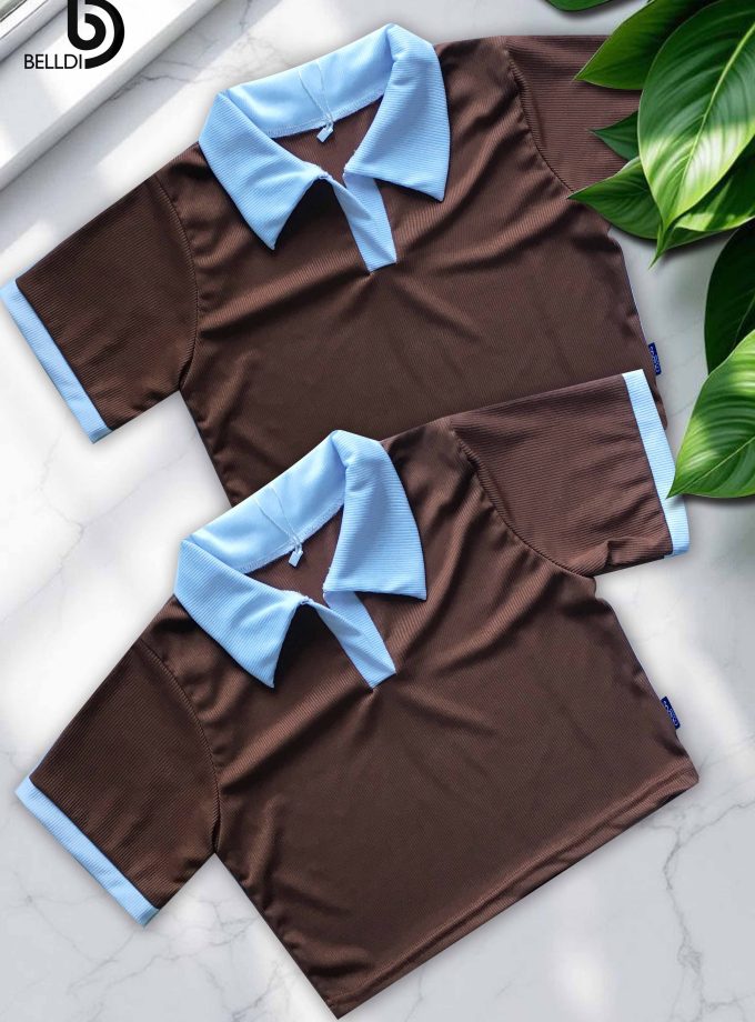 SHORT SLEEVE  CROP TOP