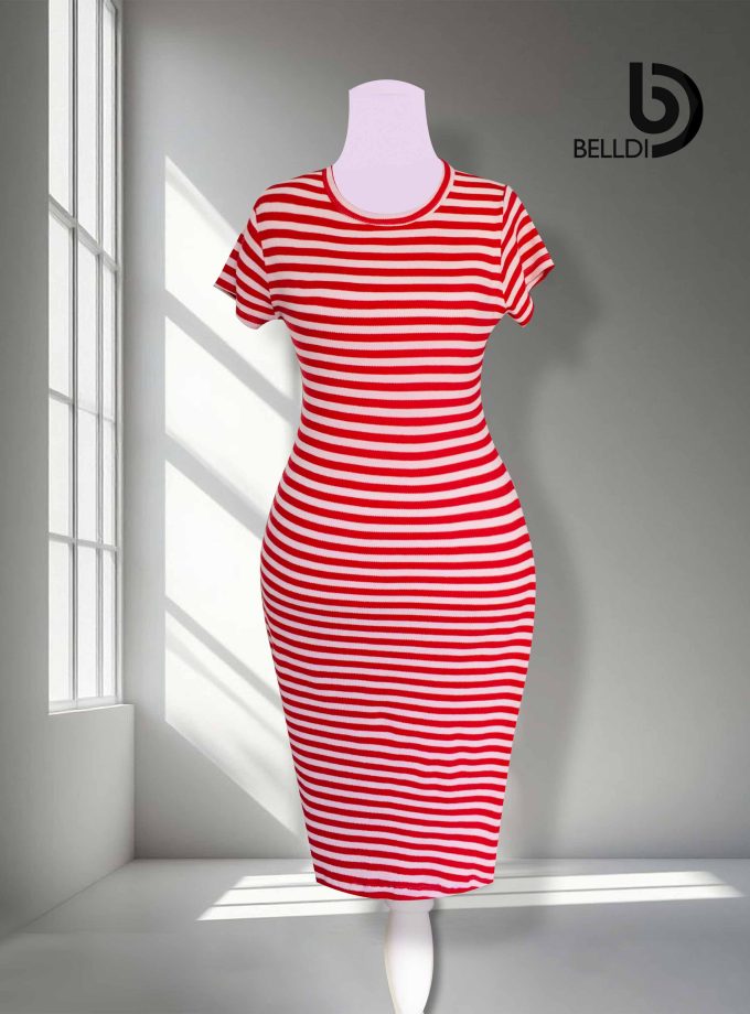 RIB A LINE DRESS