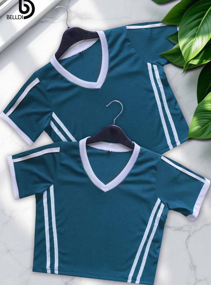 SHORT SLEEVE  CROP TOP