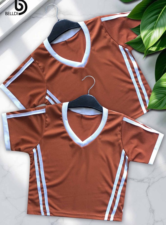 SHORT SLEEVE  CROP TOP