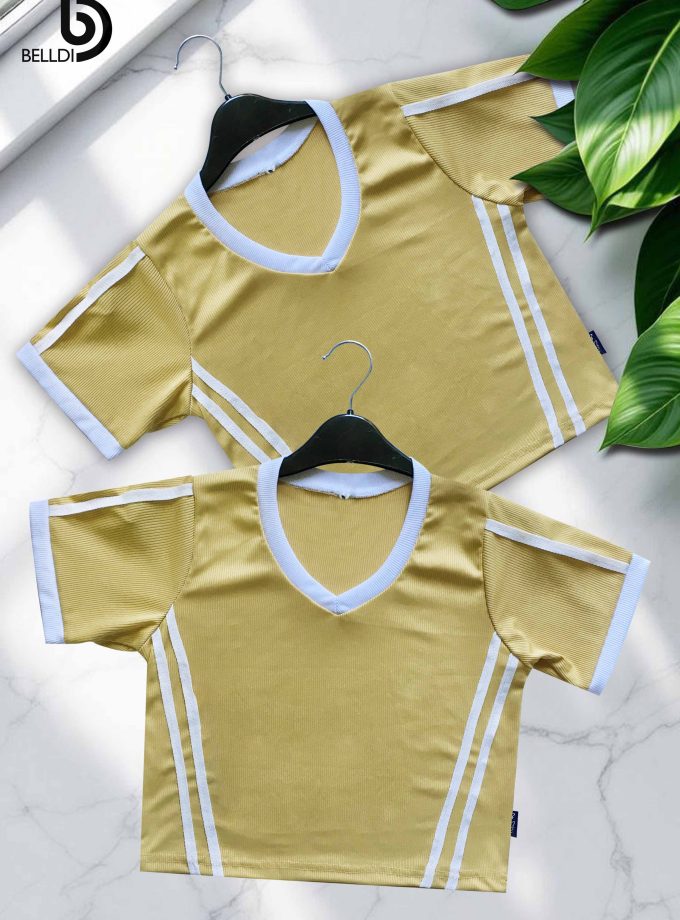 SHORT SLEEVE  CROP TOP
