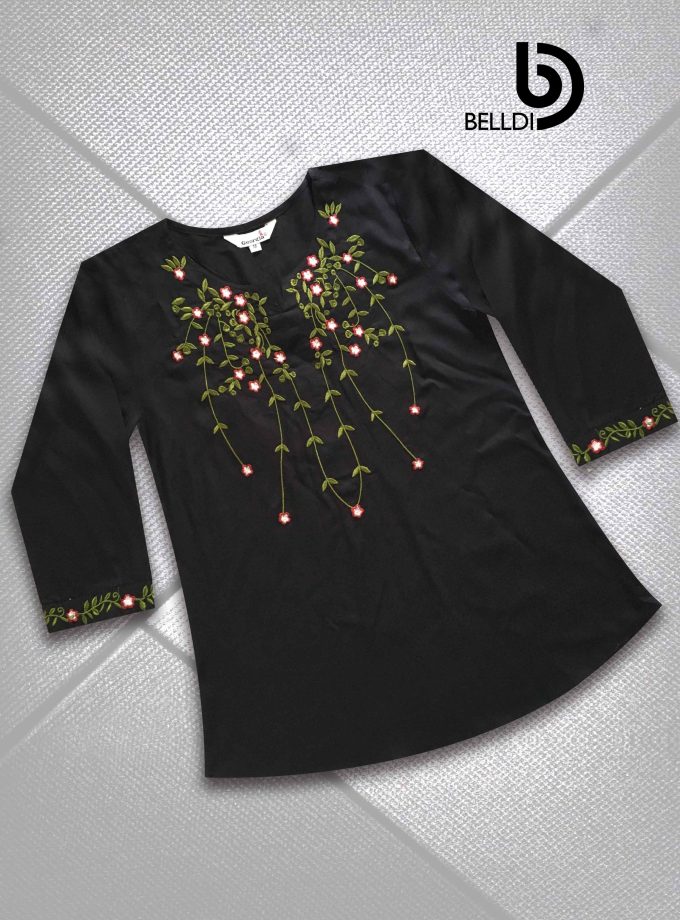 EMBROIDERY LONG SLEEVE BLOUSE