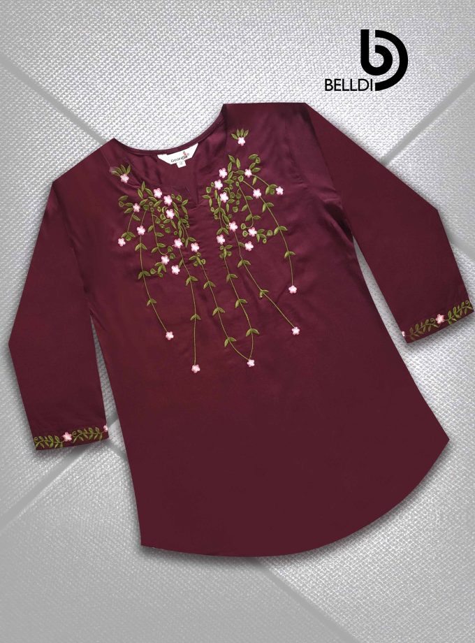 EMBROIDERY LONG SLEEVE BLOUSE