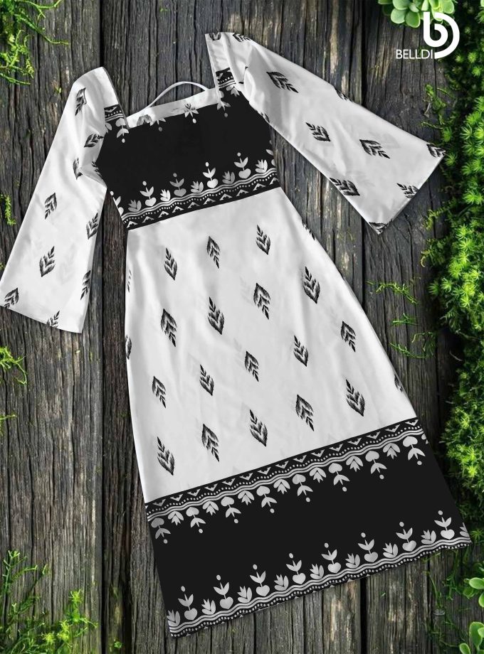 SQUARE NECK LONG SLEEVE DRESS