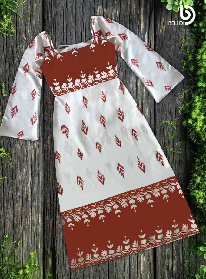 SQUARE NECK LONG SLEEVE DRESS