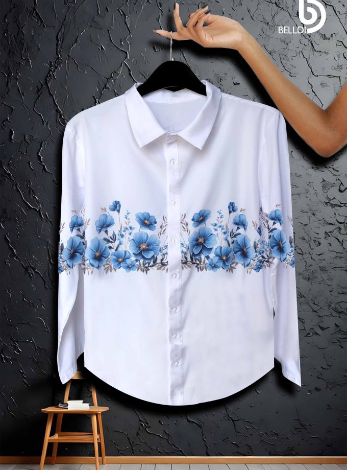 PRINTED LONG SLEEVE BLOUSE