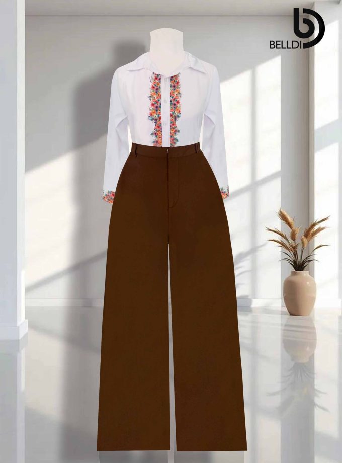 PRINTED LONG SLEEVE BLOUSE & PANT  FULL KIT