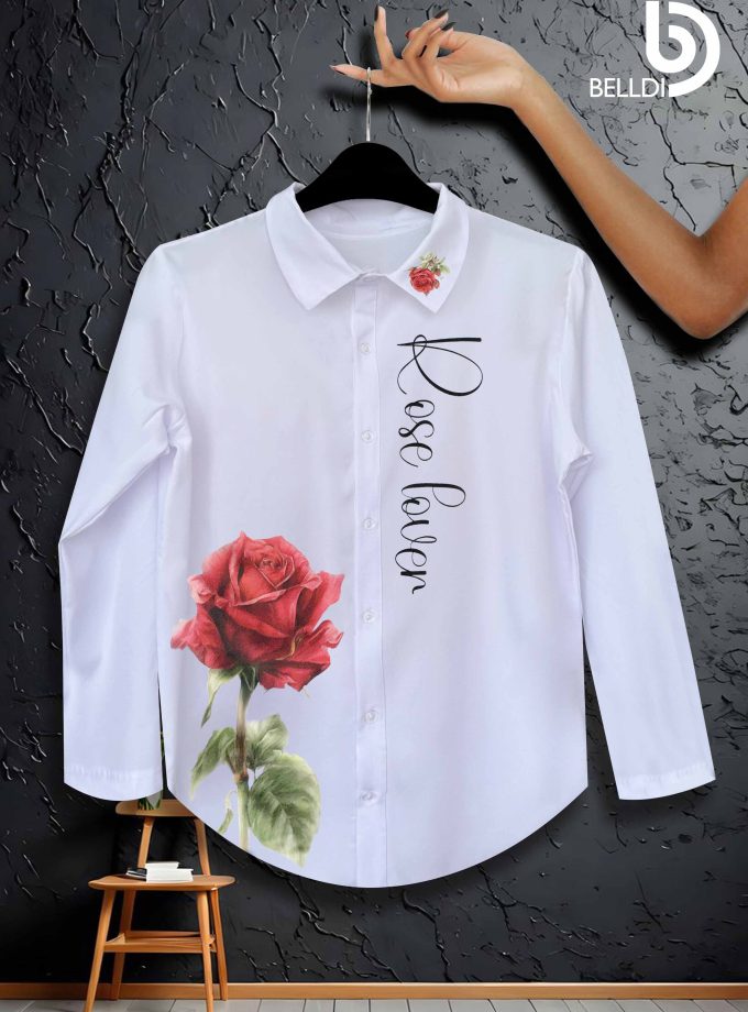 PRINTED LONG SLEEVE BLOUSE