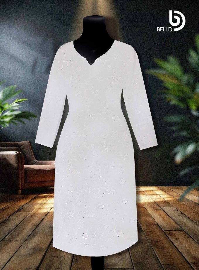 CUT LONE WHITE KURUTHA TOP