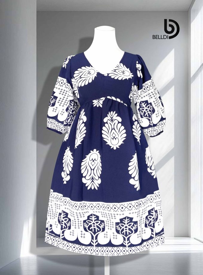 V-NECK SHORT DRESS