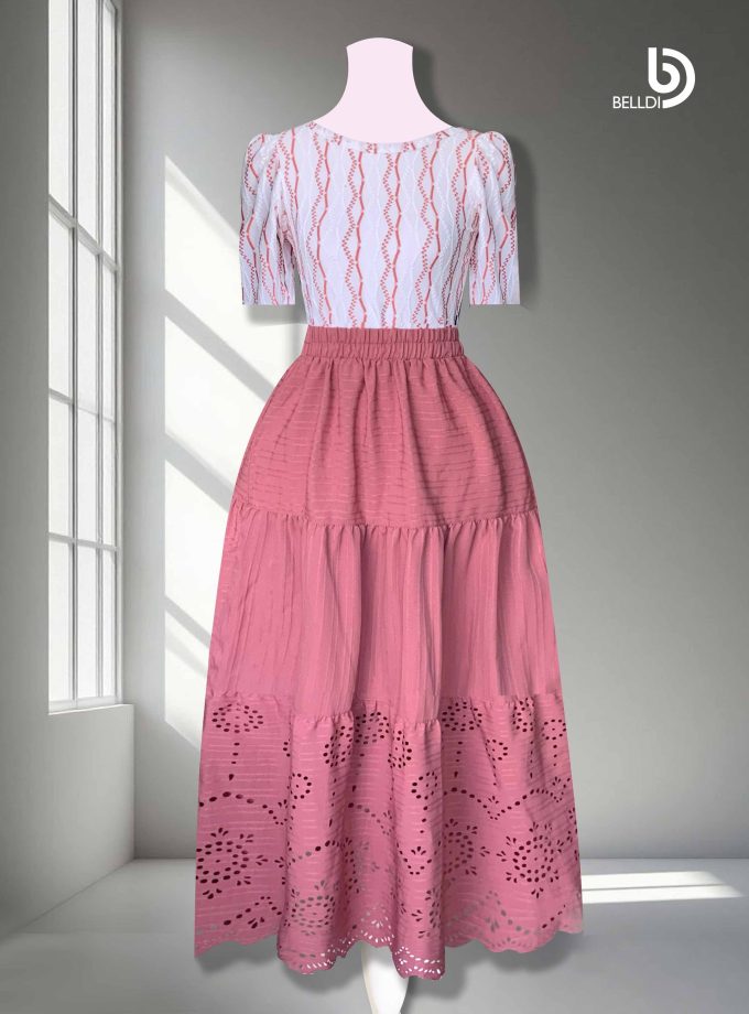 LACER CUT LONG SKIRT