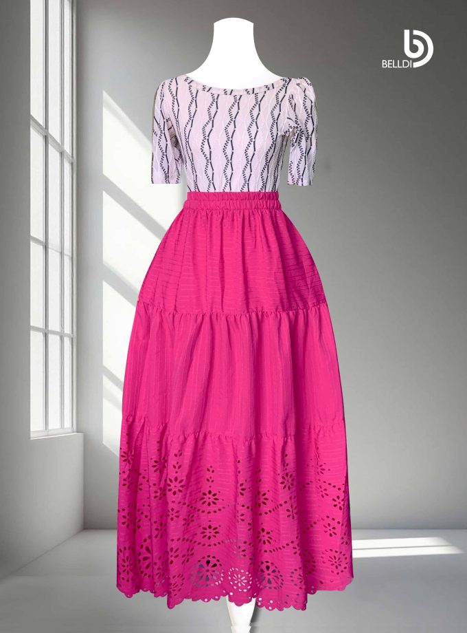 LACER CUT LONG SKIRT