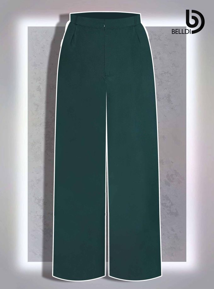 HIGH WAIST DARK GREEN PANT