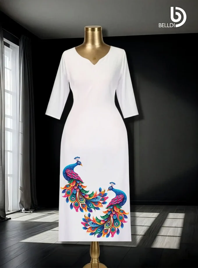 PRINTED LONG KURUTHA TOP