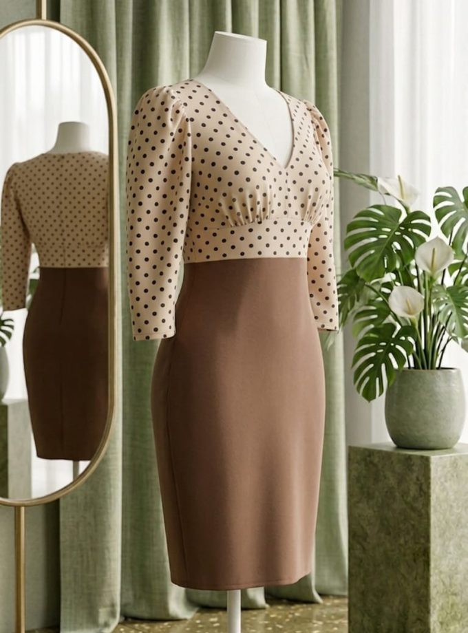 V-NECK HIGH WAIST TIGHT SHORT DRESS