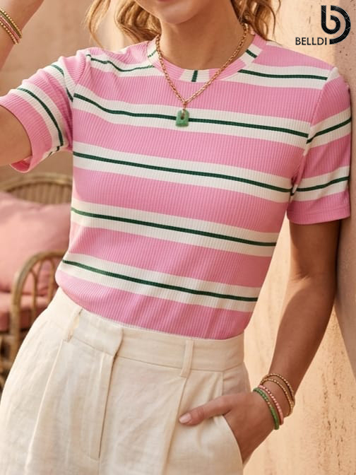 STRIPED CASUAL T-SHIRT