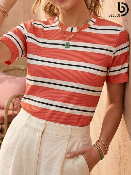 STRIPED CASUAL T-SHIRT