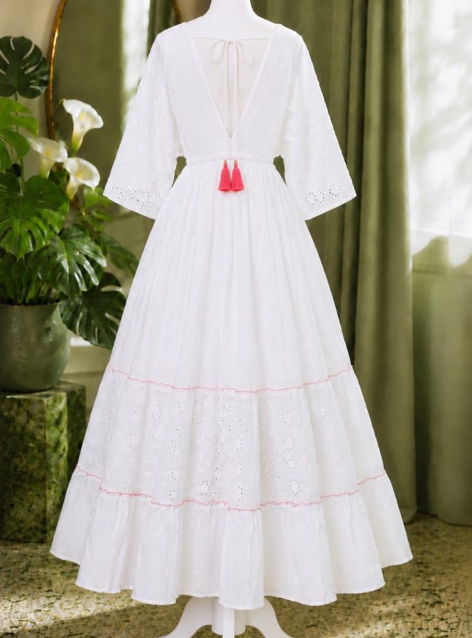 BLOSSOM EMBROIDERED MAXI DRESS