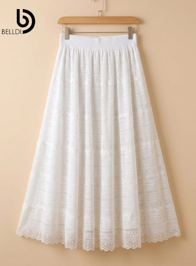 FLORAL LACE MAXI SKIRT