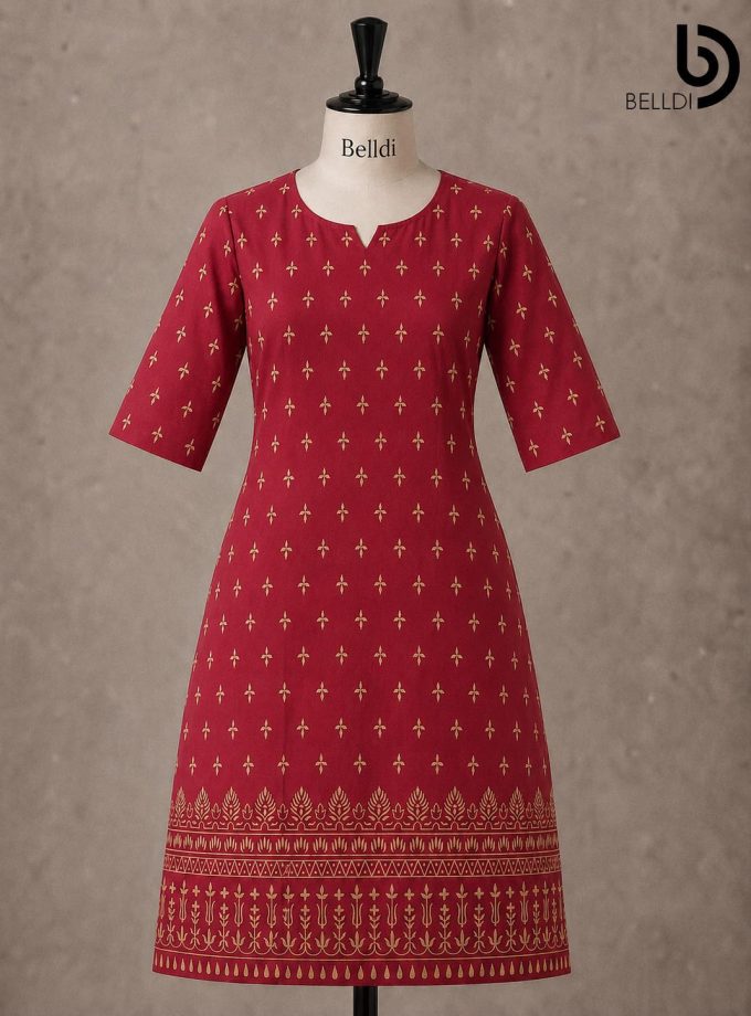 GOLD PRINTED KURUTHA TOP