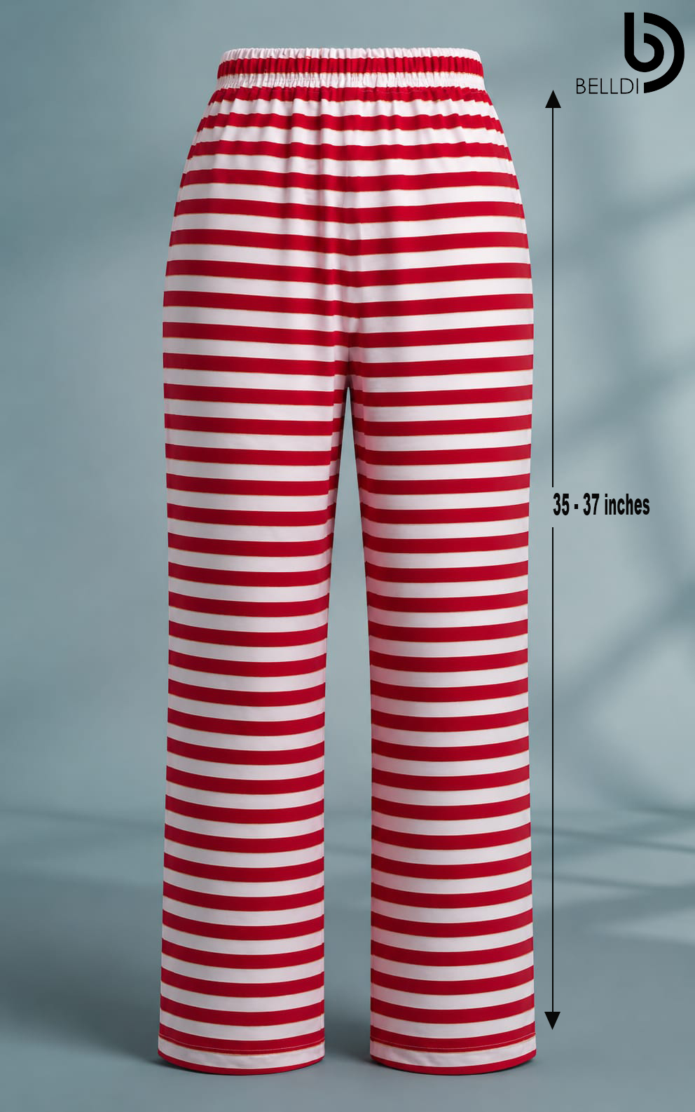 RED & WHITE STRIPED STRETCH PANT