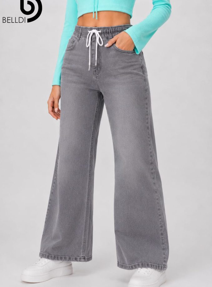 ACID WASH WIDE LEG DENIM