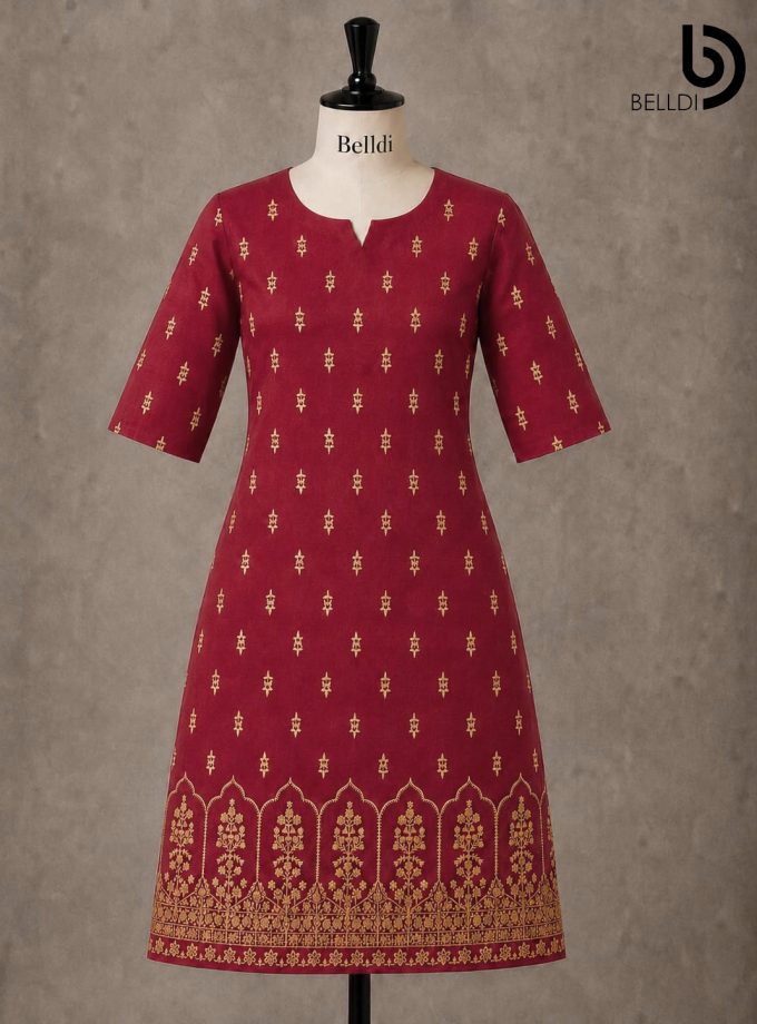 GOLD PRINTED KURUTHA TOP