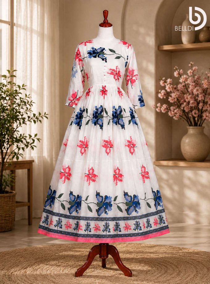 FLORAL PRINTED INDIAN FROCK